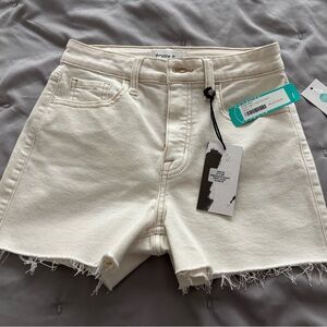 Trendy Cream Jean Shorts for Women